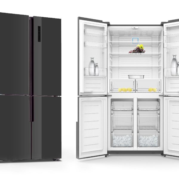 ثلاجة طراز اربعة ابواب | تعمل بنظام التبريد بالهواء | شاشة عرض رقمية | ماركة بلسان