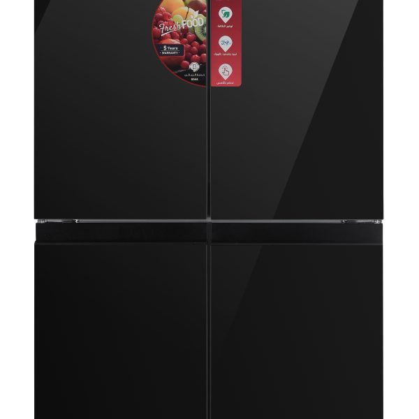 ثلاجة طراز اربعة ابواب | تعمل بنظام التبريد بالهواء | شاشة عرض رقمية | ماركة بلسان