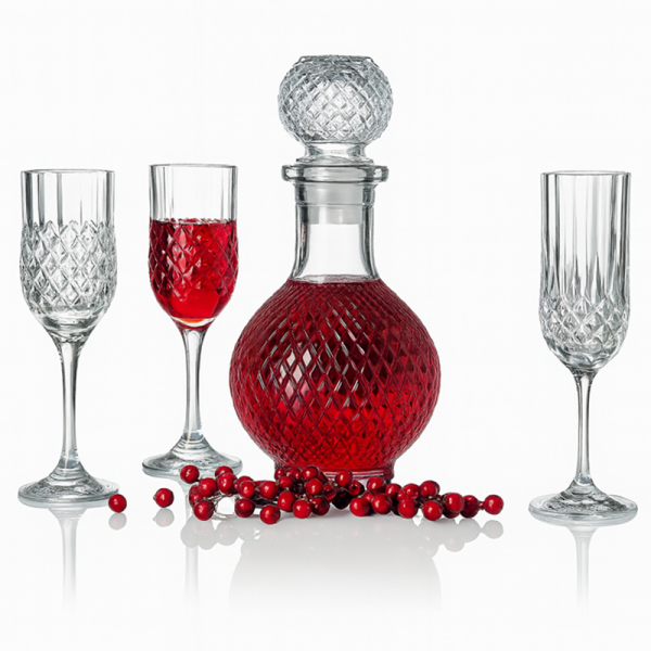 طقم مشروبات زجاجي فاخر Luxury Glass Beverage Set
